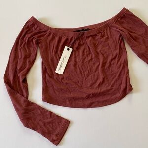 Ribbed Long Sleeve Crop Top